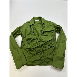 Hoss Homeless Front Wrap Green Blouse Tie Back EU size 42/US M